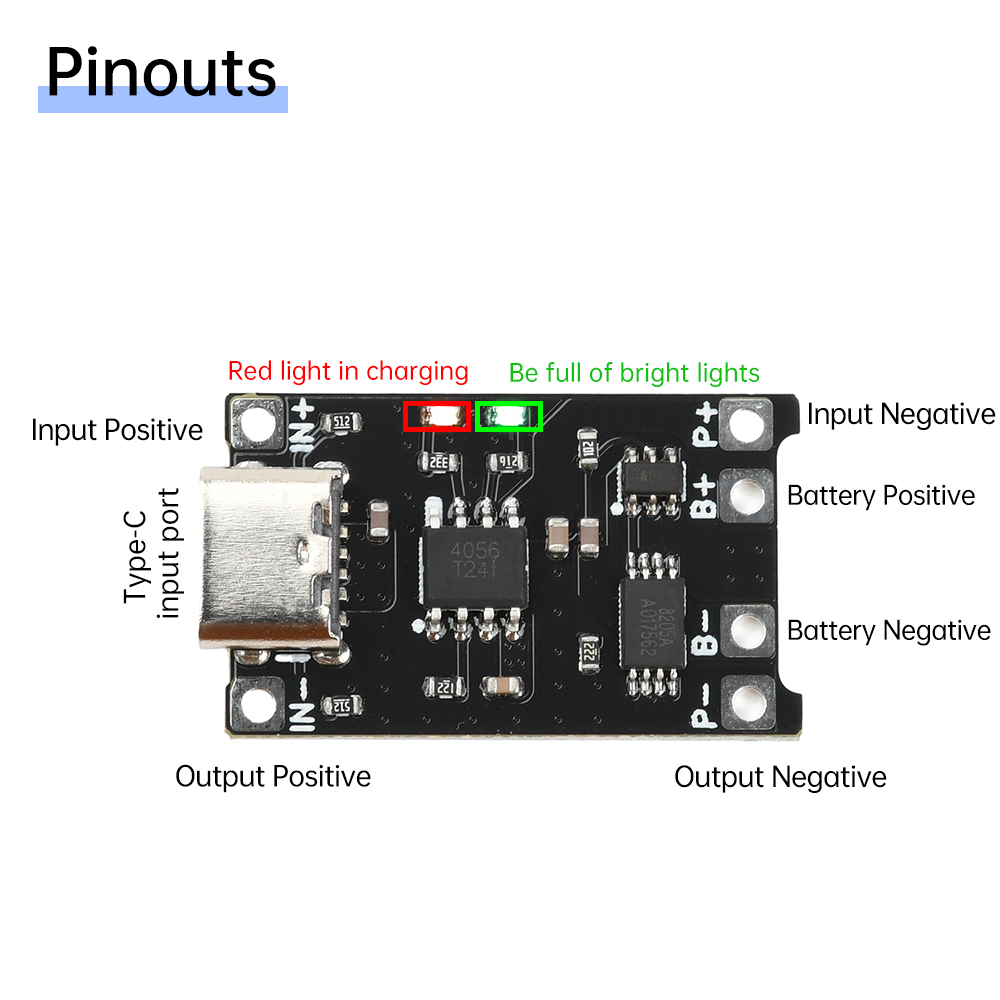 Tp4056 Module - 5 adet Tip C DC 4-8V