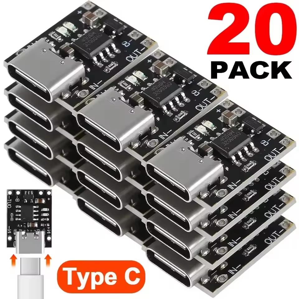 Usb C Cable - 1-20 adet TP4056 3,7V Lityum Pil
