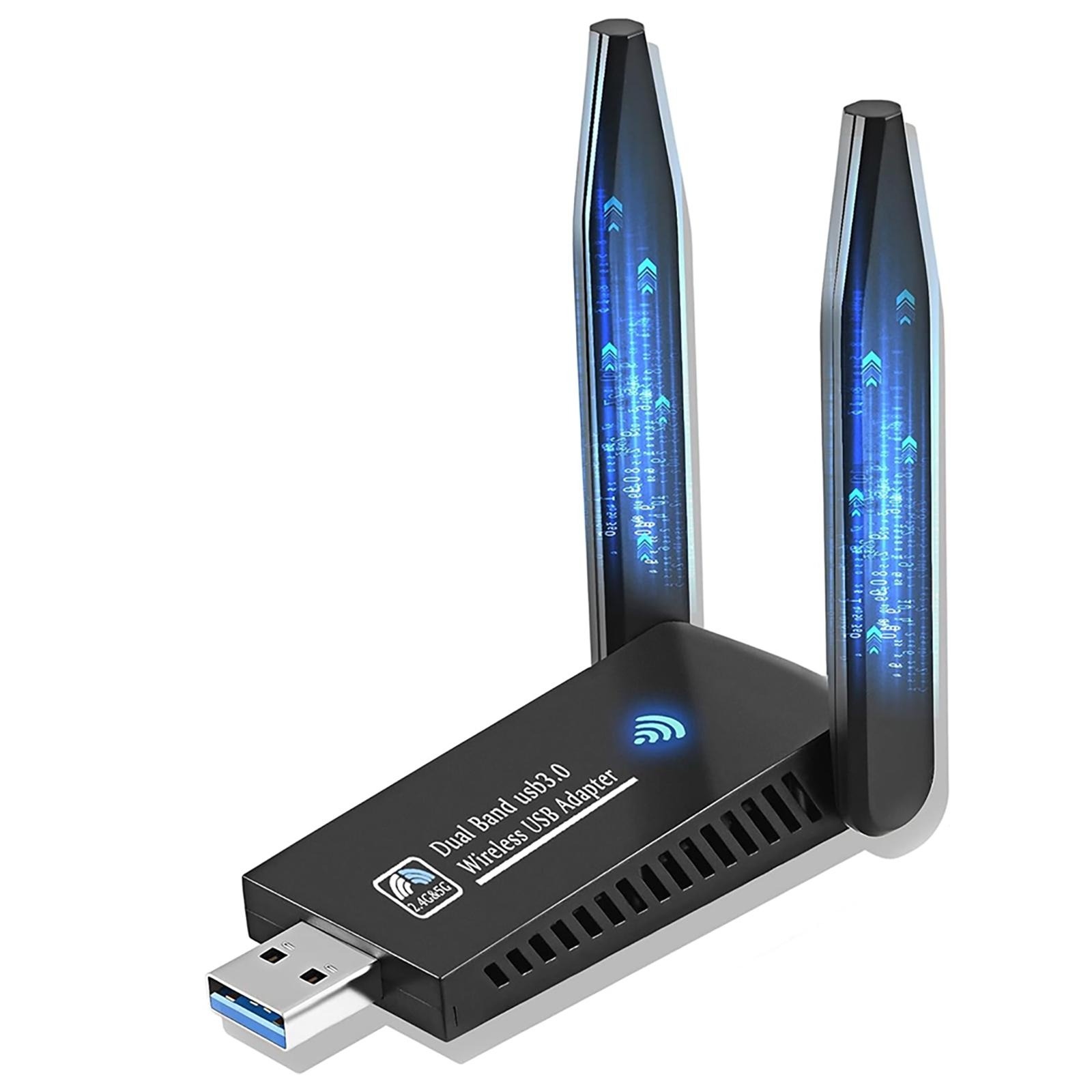 Antenna 2.4Ghz - 1300Mbps USB WiFi Adaptörü Çift Bantlı