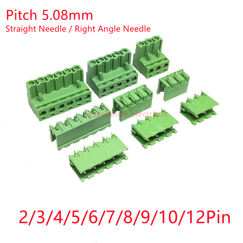 Screw Terminal Block - 5 çift 5.08mm Terminal Bloğu 2/3/4/5/6/7/8/9/10/12P