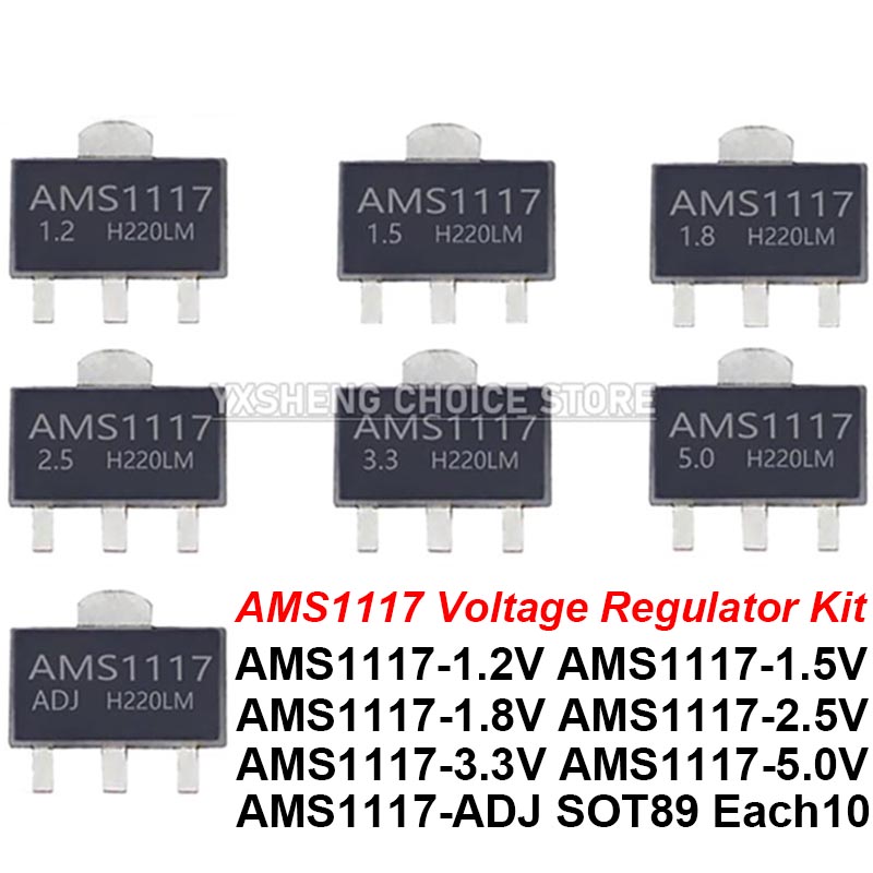 70PCS = 7Çeşit *10PCS AMS1117  - Ams1117 Module incelemesi ve fiyatı
