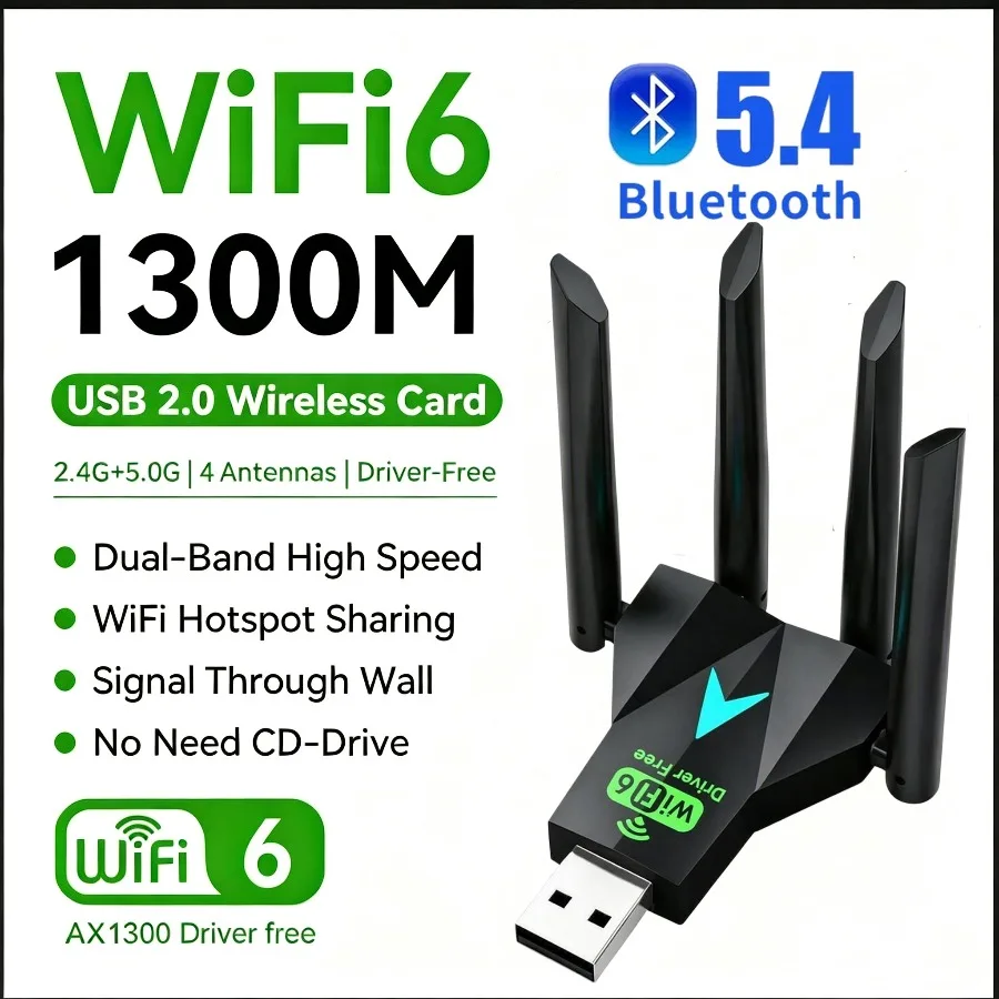 1300 Mbps WIFI 6 + Bluetooth 5 - Antenna 2.4Ghz incelemesi ve fiyatı