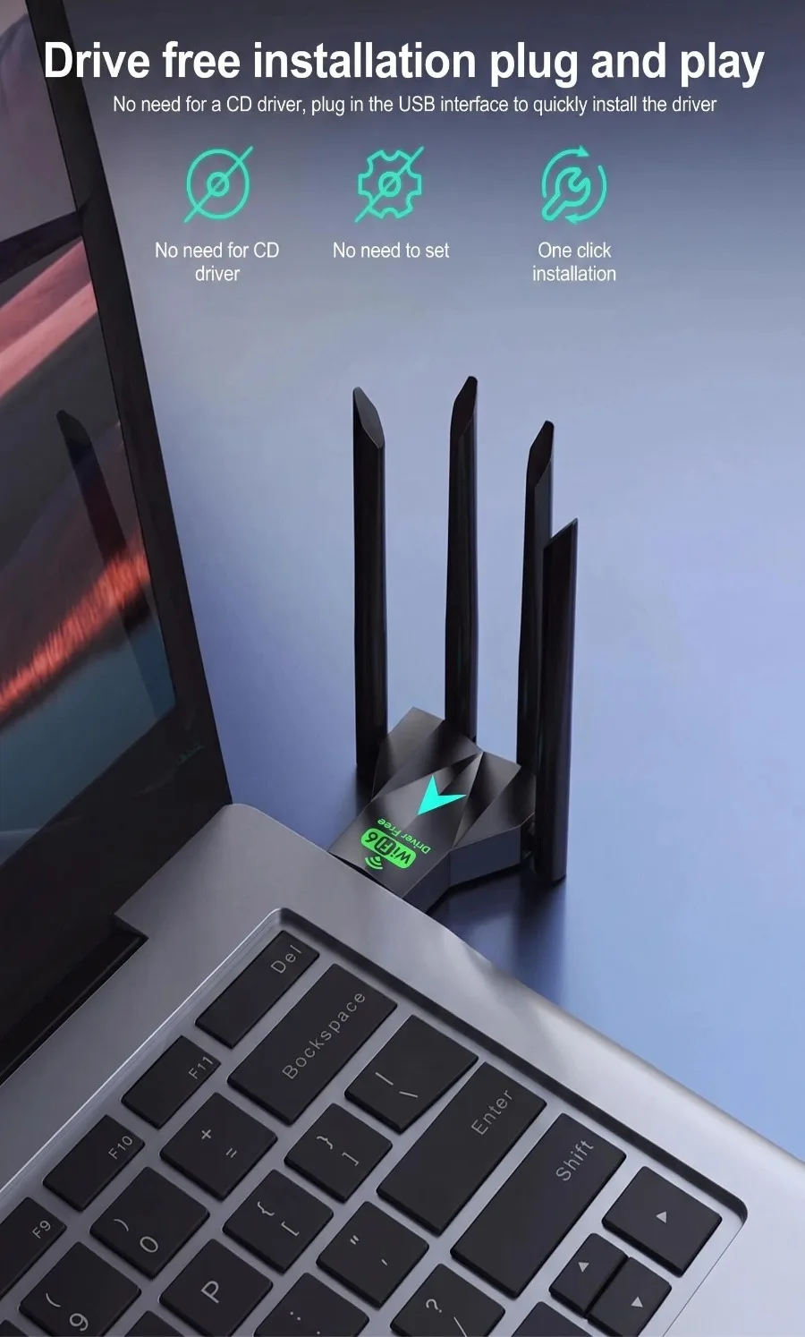 1300 Mbps WIFI 6 + Bluetooth 5 - Antenna 2.4Ghz incelemesi ve fiyatı